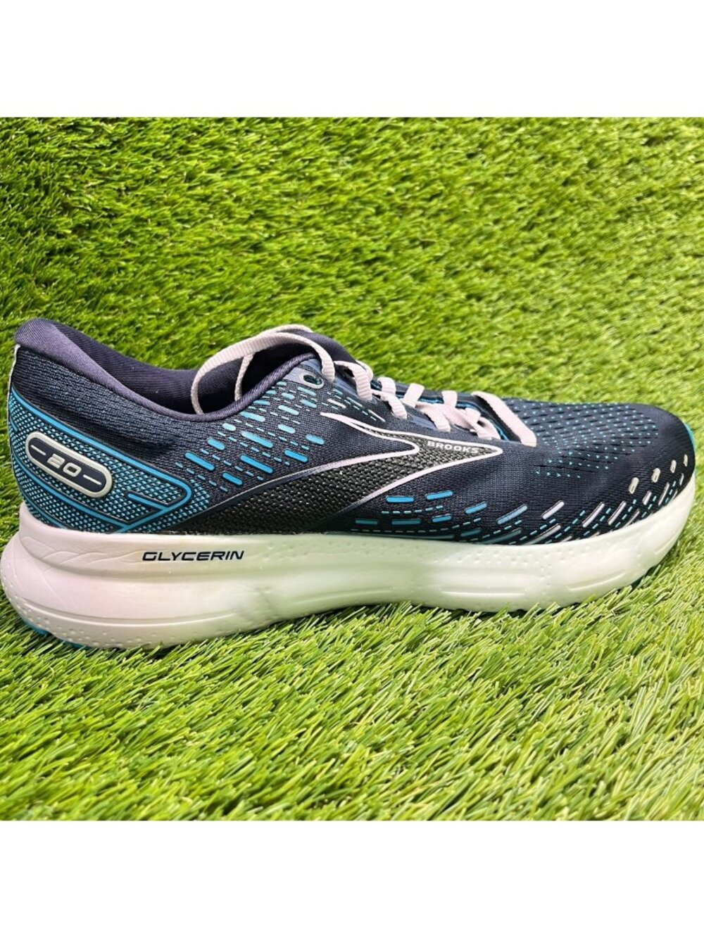 Brooks Glycerin 20 Womens Size 12D Blue Purple Athletic Running Shoes Sneakers
